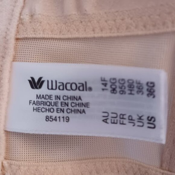 WACOAL 854119 Red Carpet™ Strapless Underwire Bra with Straps Size 36G - Picture 10 of 12